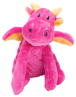 Zabawka dla psa pluszowy różowy smok z piszczałką 27×18×18cm UNIQ PETS