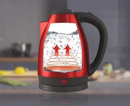 Czajnik elektryczny bezprzewodowy Royalty Line 1.7litra 1500 W czerwony na Arena.pl