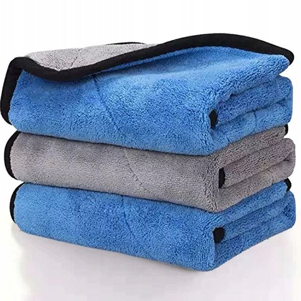 3szt. PUSZYSTE RĘCZNIKI ZESTAW DO OSUSZANIA AUTA MIKROFIBRA SZYBKOSCHNĄCY zdjęcie 1