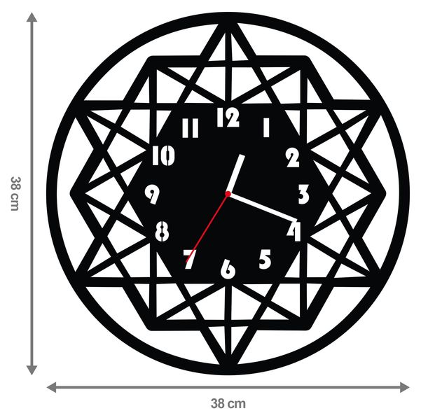 ZEGAR ŚCIENNY GEOMETRIA 38cm M 116.10 zdjęcie 1