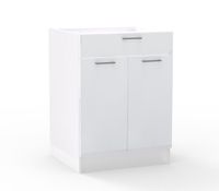 BRYGIDA szafka kuchenna 60 stojąca z szufladą i drzwiczkami POŁYSK