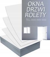Ulotki A6 reklamowe firmowe 5000szt projekt w cenie OKNA DRZWI ROLETY