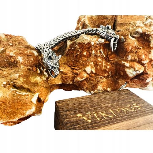 Bransoletka męska VIKING pudełko torebka prezentowa dla mężczyzny 21,5 cm na Arena.pl