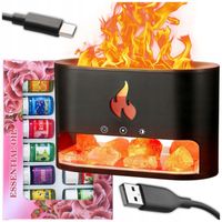 NAWILŻACZ POWIETRZA DYFUZOR ZAPACHOWY EFEKT OGNIA LAMPKA NOCNA + 12 OLEJKÓW