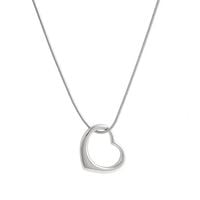 naszyjnik z jednolitym sercem (c9838ag)
