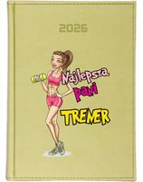 KALENDARZ A5 2026 DZIENNY KSIĄŻKOWY Z NADRUKIEM NAJLEPSZA PANI TRENER