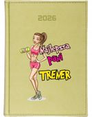 KALENDARZ A5 2026 DZIENNY KSIĄŻKOWY Z NADRUKIEM NAJLEPSZA PANI TRENER
