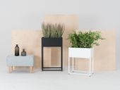 Donica metalowa FIORINA 50x30x80 - czarny