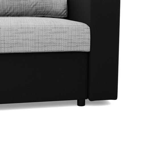 Narożnik uniwersalny, CAPERO, ekoskóra, 231cm, czarny, szary | TYLETEGOTU na Arena.pl