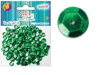 cekiny 12szt.  metalizowane zielone 8mm 10g | mt-6589