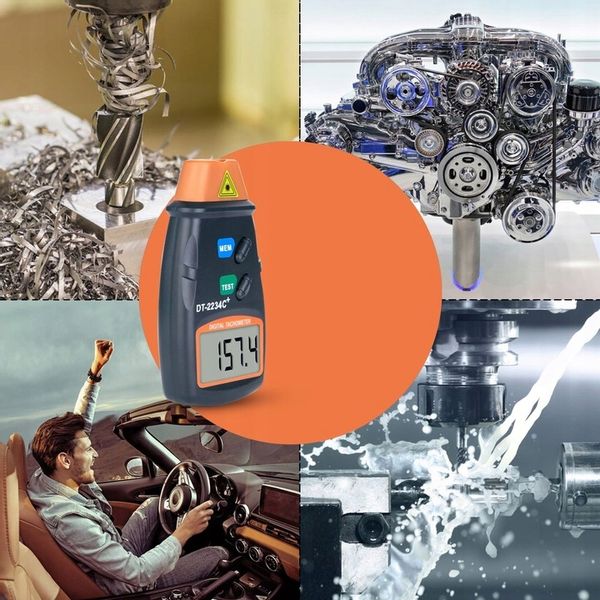 TACHOMETR LASEROWY MIERNIK OBROTÓW OBROTOMIERZ LCD zdjęcie 3