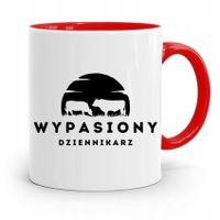 Kubek Czerwony Prezent Dla Dziennikarza Reportera Z Nadrukiem Ze Zdjęciem