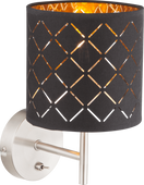 Lampa ścienna Clarke 15229W okrągła czarna złota satyna