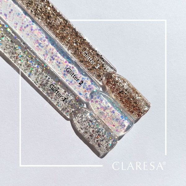 CLARESA Lakier hybrydowy GLITTER 1 - 5g zdjęcie 2