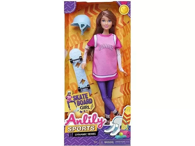 Lalka 29cm z deskorolką zdjęcie 1