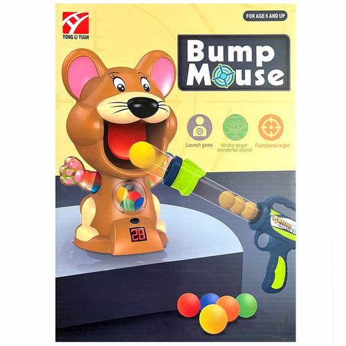 GRA ZRĘCZNOŚCIOWA MYSZ STRZELANIE DO CELU PISTOLET KULKI PREZENT DLA DZIECI na Arena.pl