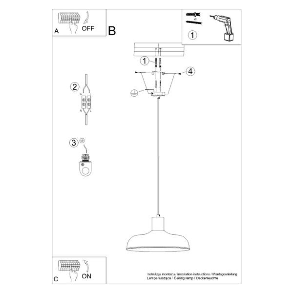 Lampa wisząca INDY czarna zdjęcie 11