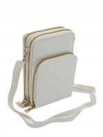 Victoria J. torebka rowerówka portfel etui na telefon pikowanie biały HD473