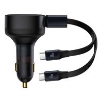 2w1 ładowarka samochodowa 33w 2x usb-c enjoyment czarna
