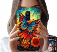 ETUI DO SAMSUNG A6 2018 - MOTYLE MOTYLKI KWIATKI RÓŻE OBUDOWA