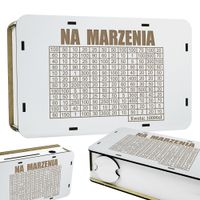 Biała Skarbonka wykreślanka Wykreślana wielokrotnego użytku na cel