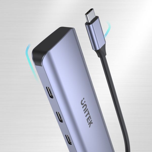Unitek Hub USB-C 3.1, 4 x USB-C, 5 Gbps zdjęcie 6