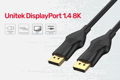 Unitek Kabel DisplayPort - DisplayPort 3m czarny (C1624BK-3M) na Arena.pl