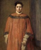 Girl in Red, Edgar Degas - plakat 29,7x42 cm