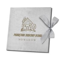 Album na Zdjęcia Kronika z Budowy Domu Welur Pamiątka Prezent Parapetówkę