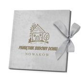 Album na Zdjęcia Kronika z Budowy Domu Welur Pamiątka Prezent Parapetówkę