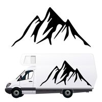 NAKLEJKA NA SAMOCHÓD wodoodporna góry KAMPER przyczepę kempingową 140 cm