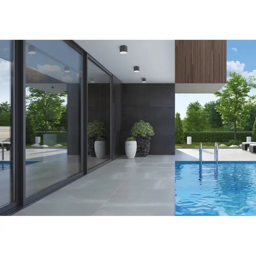 Zewnętrzna LAMPA sufitowa stropowa HEXA 9565 Nowodvorski ogrodowa OPRAWA tuba DOWNLIGHT outdoor IP44 grafitowa na Arena.pl