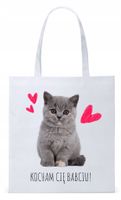 Dla Babci Babuni Prezent Torba Eco Biała Shopper Z Nadrukiem Ze Zdjęciem