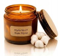 Świeca Sojowa Białe Piżmo 60ml Styrta No.21 Naturalna w Szkle Vegan