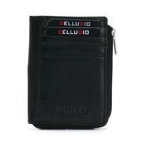 Skórzane etui na karty Bellugio RFID - czarne