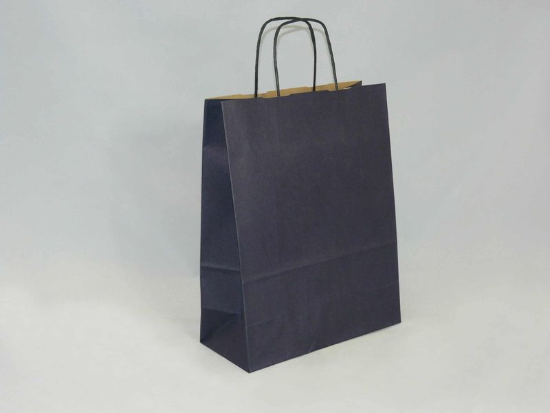 Torba papierowa granatowa 32 x 12 x 41 cm zdjęcie 1