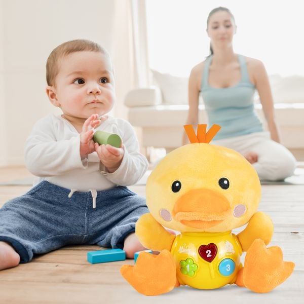 Kaczka Kaczuszka Interaktywna Świeci Śpiewa Maskotka Pluszak Dźwięk zdjęcie 8