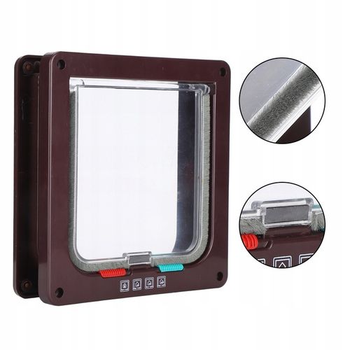 DRZWICZKI DLA PSA KOTA DRZWI WAHADŁOWE KLAPA DUŻA BRĄZ L na Arena.pl