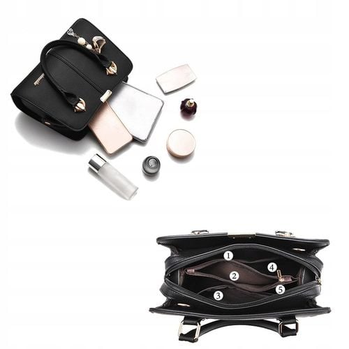 SKÓRZANA POJEMNA TORBA SHOPPER NA RAMIĘ DAMSKA MIELSKA TOREBKA BRELOK na Arena.pl