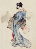 Plakat 30x40cm Gejsza Katsushika Hokusai Japoński Vintage do Salonu