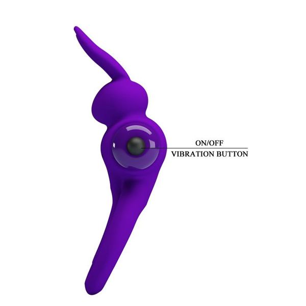 PRETTY LOVE - VIBRANT PENIS RING III 10 Functions Purple zdjęcie 6