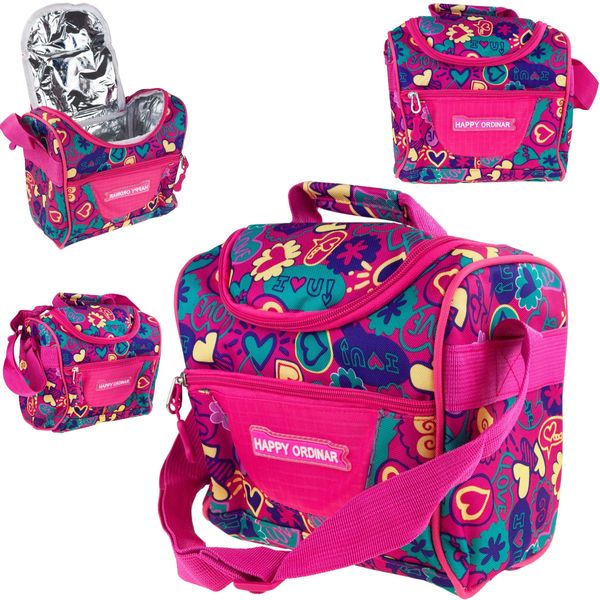 LUNCH BAG TORBA TERMICZNA RÓŻOWA DZIECIĘCA zdjęcie 1