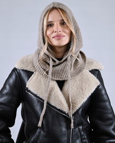 CZAPKA Kominiarka KAPTUR komin Balaclava damska ciepła miekka zimowa Latte na Arena.pl