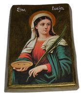 Ikona Święta Łucja patronka krawców, rolników