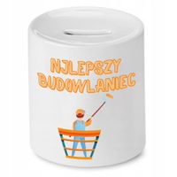 Skarbonka Dla Budowlańca Najlepszy Budowlaniec Z Nadrukiem Ze Zdjęciem