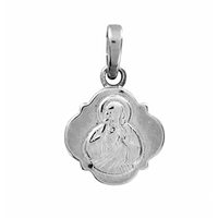 SREBRNY SZKAPLERZ MEDALIK DWUSTRONNY PRÓBA SREBRA 925