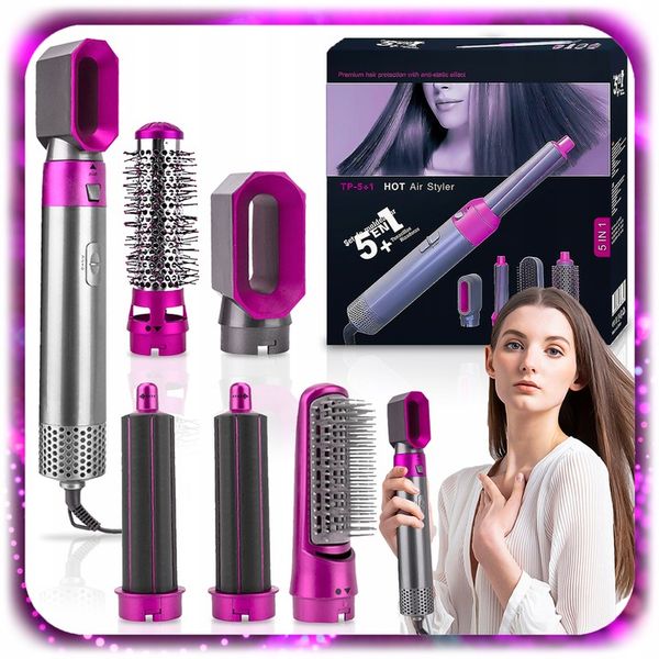 Lokówko-suszarka 5w1 Wielofunkcyjna JONIZACJA SZCZOTKA LOKI REGULACJA 1000W zdjęcie 9