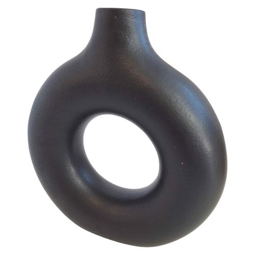 Wazon Ceramiczny z Oczkiem Dekoracja Czarny na Arena.pl