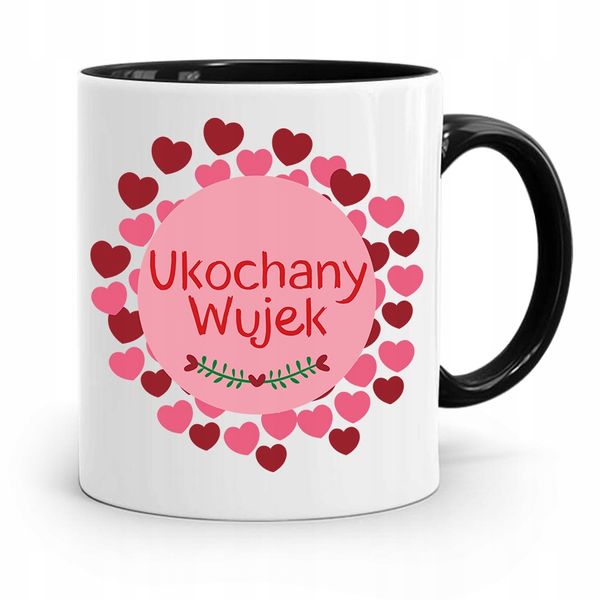 Kubek Czarny Prezent Dla Wujka Ukochany Wujek Z Nadrukiem Ze Zdjęciem zdjęcie 1