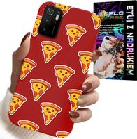 ETUI DO XIAOMI POCO M3 PRO 5G - WZÓR Z WESOŁĄ PIZZĄ NA CZERWONYM TLE
